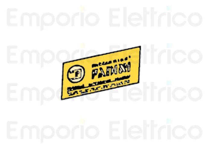 fadini spare part sticker "meccanica fadini" for geco 9 20337