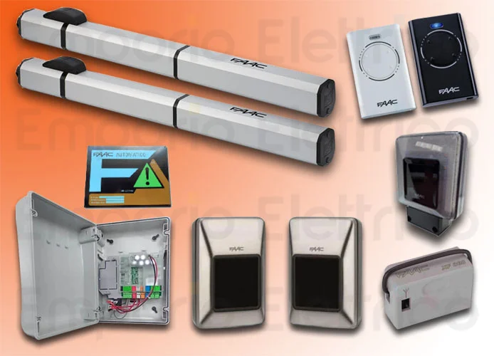 faac swing gate automation kit 24v hybrid plus integral 105684