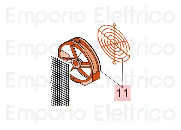faac ricambio gruppo ventola e griglia 620/640 63003317