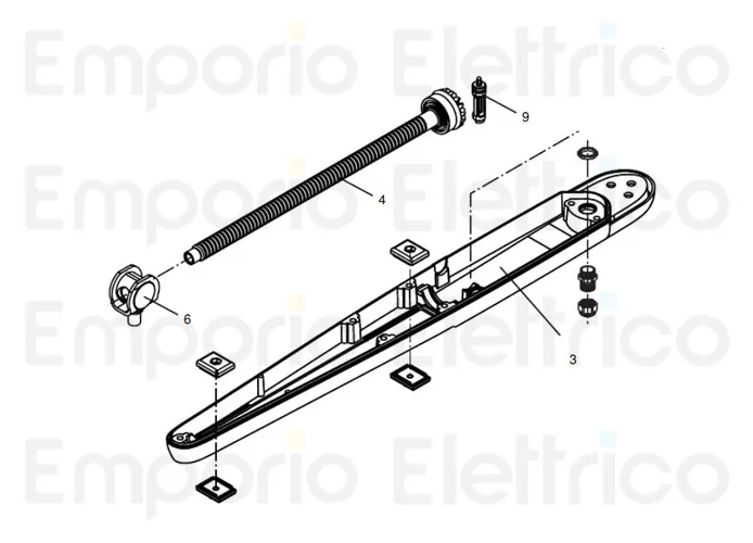 beninca ricambio vite s.f. x bob assemblata per bob 9686871