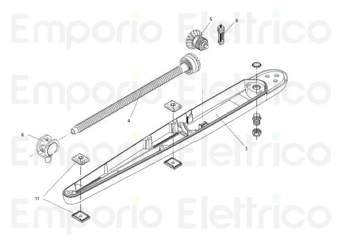 beninca ricambio supporto + chiocciola x bob3024.da 3c per bob3024.dk 968803079