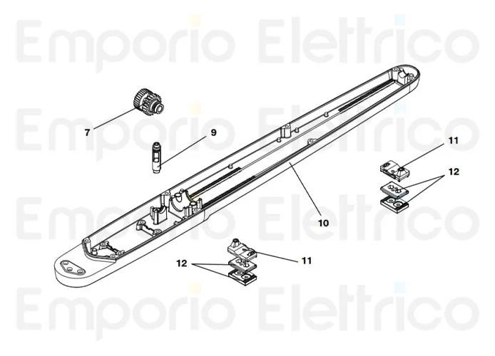 beninca ricambio albero sblocco assemblato bob5 per bob5024 9686636