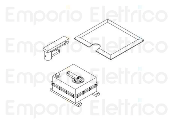 beninca ricambio sblocco + leva per cassa du.110/90 9686018