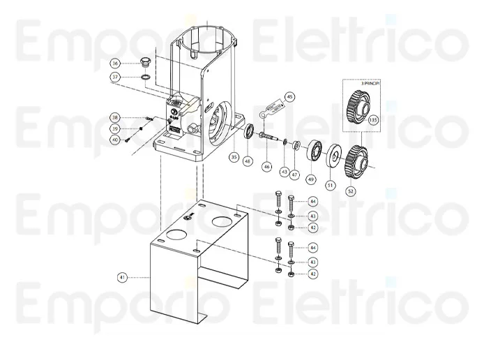 fadini ricambio basamento di ancoraggio mod. 37 per nyota 115 - nyota 115 evo 11541