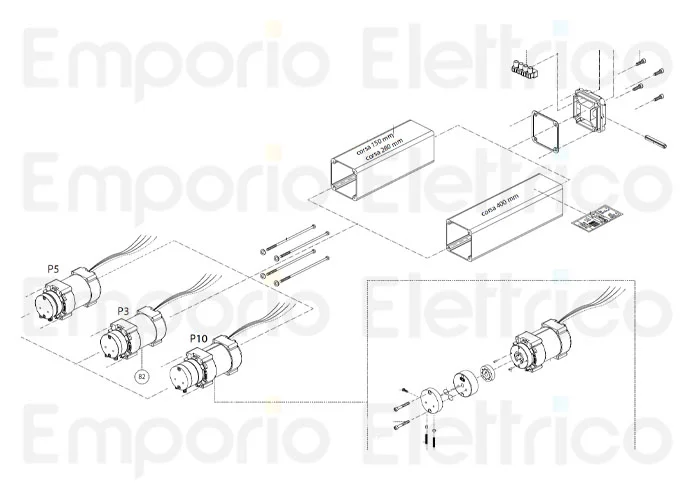 fadini Ersatzteil des Öltanks für 400 mm Nutzhub für hindi 880 evo 87086
