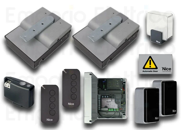 nice kit automazione cancelli a battente s-fabkit 2124 bd sfab2124bdkce