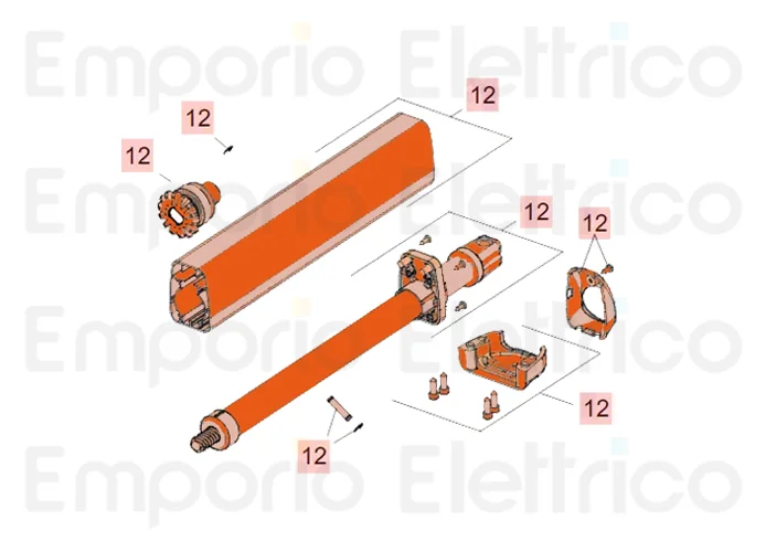 faac ricambio gruppo tubo 415 l 63003344
