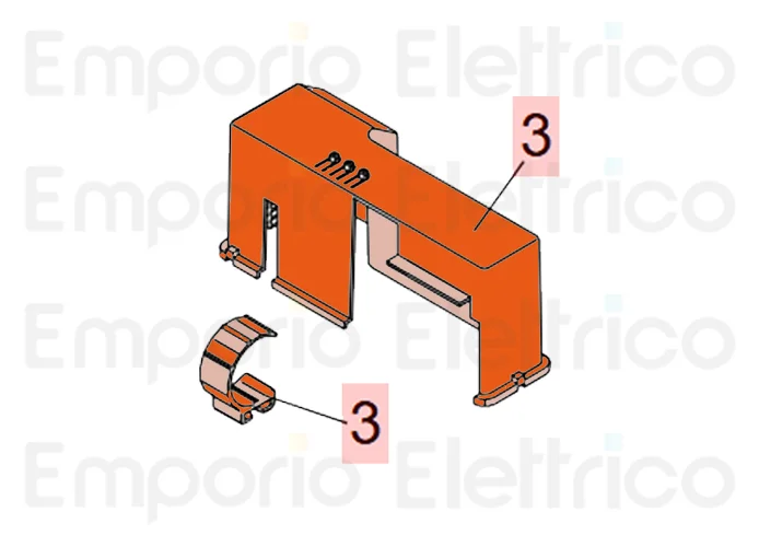 faac ricambio cover 780d e supporto condensatore 63003341