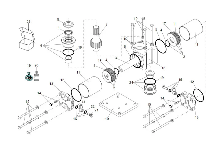 faac pagina ricambi per motore martinetto 750 180° cp