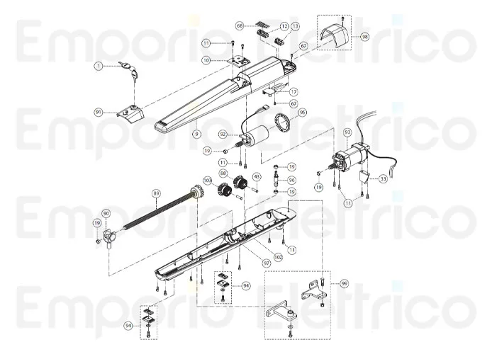 fadini Ersatzteil des Schutzblechs für Encoder für dardo 430 43033