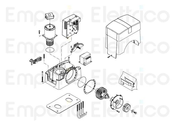 beninca Ersatzteil der montierten Ausgangswelle für bull20t 9686341