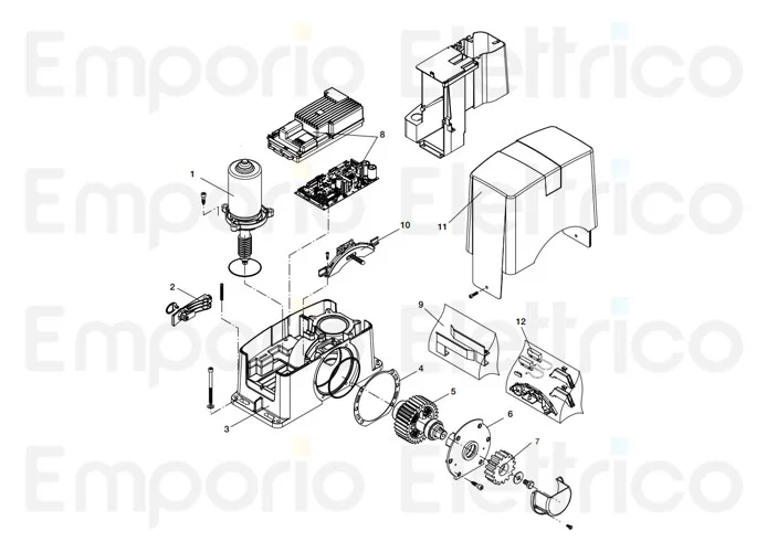 beninca Ersatzteil des lackierten Abdeckungsgehäuses für bull424-624 ral7004 968601944