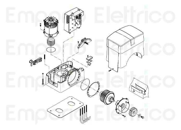 beninca Ersatzteil des Abdeckungsgehäuses für bull 9686327