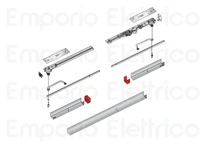 came Automation Kit zwei Flügeltüren mit zwei Platten voilà 24v 001uv02 uv02 