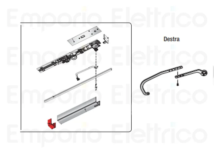 came Automation Kit für dx Flügeltor zwei Gelenkplatten voilà 24v 001uv005 uv005