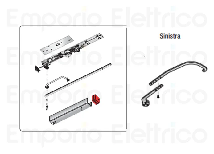 came Automation Kit für sx Flügeltor zwei Gelenkplatten 24v voilà 001uv06 uv06