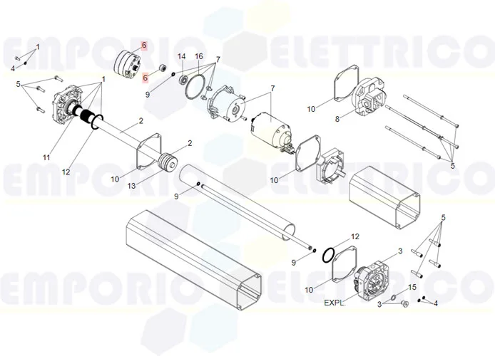 faac Ersatzteil von Pumpe und Kupplung Gruppe s450h 63003333