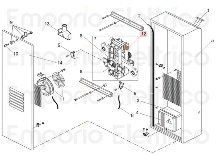 faac Ersatztel der Einstellschraube Balkenh.o.Mutter 7019285