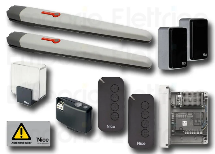 nice kit d'automatisation de portail battant 24v série toona toona4024bdkce